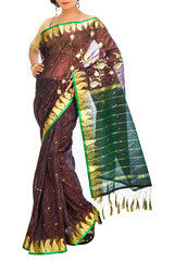 Brown Art Silk Saree