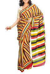 Multi colors Matka Silk Saree
