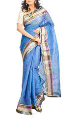 Blue Cotton Saree