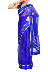 Royal Blue Cotton Saree