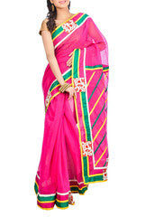 Magenta Cotton Saree