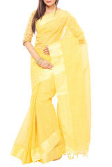 Yellow Cotton Saree
