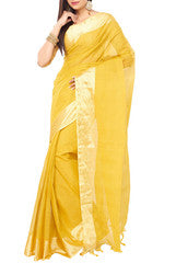 Golden Color Tant  Cotton Saree