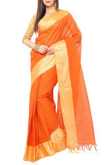 Rust Bengal Tant Cotton Saree