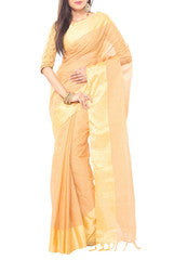 Peru Brown Bengal Tant Cotton Saree