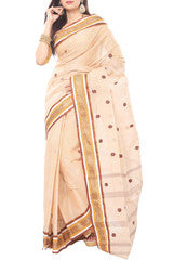 Beige Cotton Saree