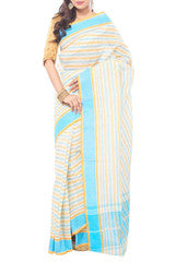 Sky Blue Bengali Cotton Saree