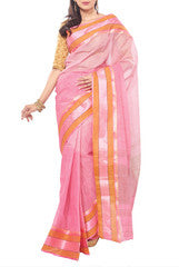 Pink Color  Bengal Cotton Saree