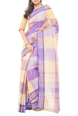 Violate Stripped Cotton Saree