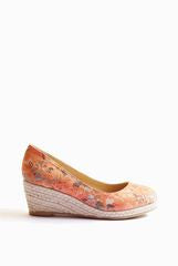 Kanabis Colorful Floral Print Wedges