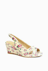 Kanabis Melodrama Floral Peeptoes