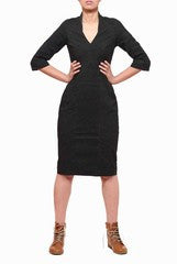 Richana Khumanthem Black Midi Dress