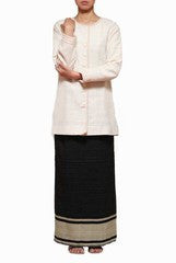 Richana Khumanthem Cream Coat and Rap Skirt