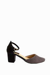 Kraft Cellar Steel Mix Block Heel Sandal