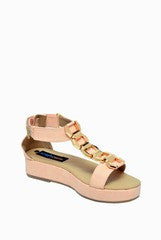 Kraft Cellar Blanched Almond Platform Sandals
