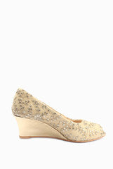 Kraft Cellar Just Gold Wedge Pumps