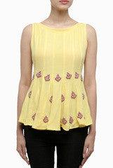 Kriti J Sunshine Yellow Kali Top