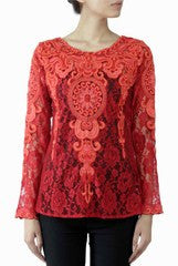 Lady R Couture Red Lace Top