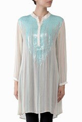 Lady R Couture White Sequin Tunic