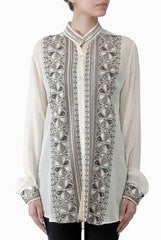 Lady R Couture Multi-Color Cross Stich Shirt