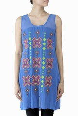 Lady R Couture Blue Embroidered Kurta