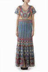 Lady R Couture Multicolored Zari Dress