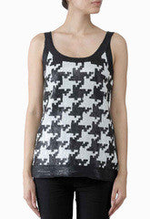Lady R Couture Black And White Sequin Top