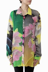 Lady R Couture Multicolored Floral Printed Shirt