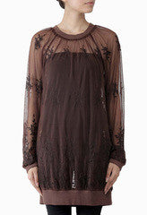 Lady R Couture Brown Net Top