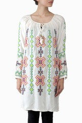 Lady R Couture White Embroidered Tunic