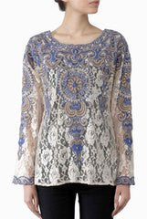 Lady R Couture Multicolored Embroidered Top