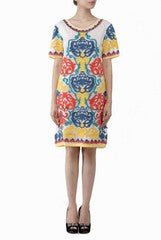 Lady R Couture Multicolored Embroidered Dress