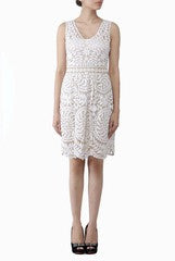 Lady R Couture White Embroidered Dress