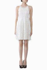 Lady R Couture White Cord Work Dress