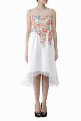 Lady R Couture White Patch Work Dress