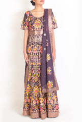 Lady R Couture Habotai Silk Gown With Dupatta