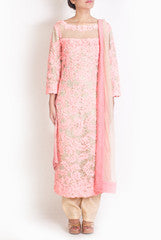 Lady R Couture Pink Net Suit Set