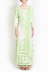Lady R Couture Green & White Suit Set