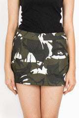 La Rutu Army Print Divider Skirt