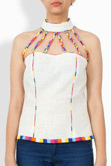 La Rutu Colourful Braided Top