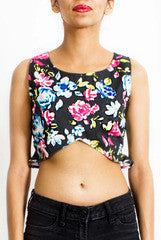 La Rutu Floral Crop Top