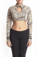 La Rutu Animal Print Crop Top