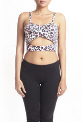 La Rutu Animal print Bustier Crop Top
