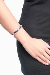 LeCalla Pink Stone Flexi Bangle