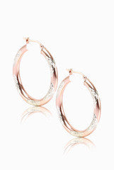 LeCalla Sparkling Star Hoop Earrings