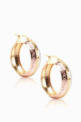 LeCalla 3 in 1  Hoop Earrings