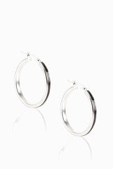 LeCalla Black Enamel Hoop Earrings