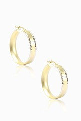 LeCalla Matte Elegance Hoop Earrings