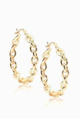 LeCalla Chain Link Hoop Earrings
