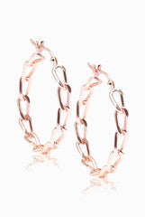 LeCalla Rose Gold Hoop Earrings